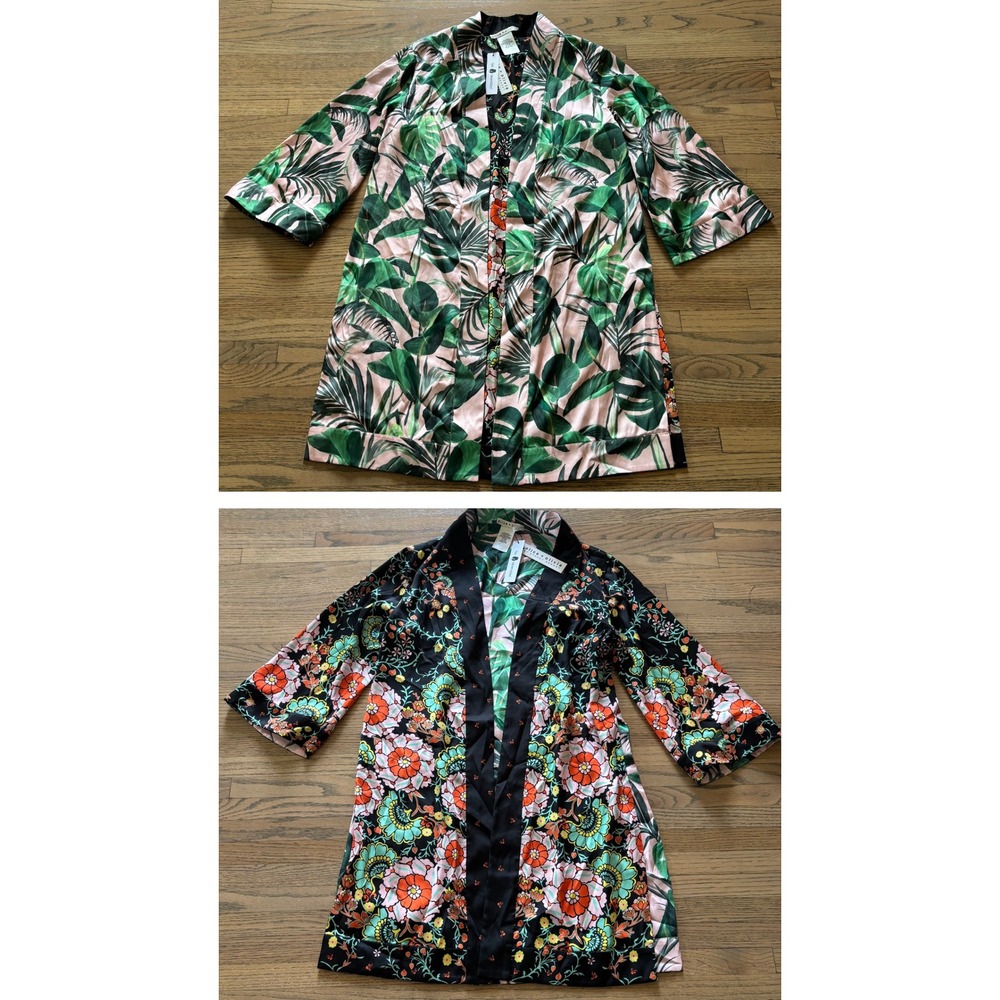 Alice + Olivia NWT Reversible Tropical Floral Kimono XS/S Vinelands SM Combo‎